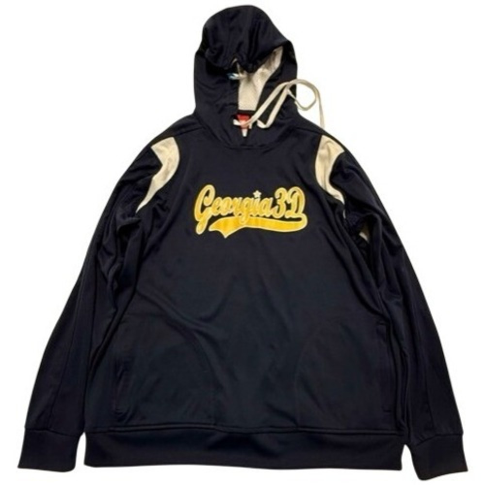 Team 365 Mens Navy Blue Georgia‎ 365 Graphic Hoodie Sweatshirt Size L G